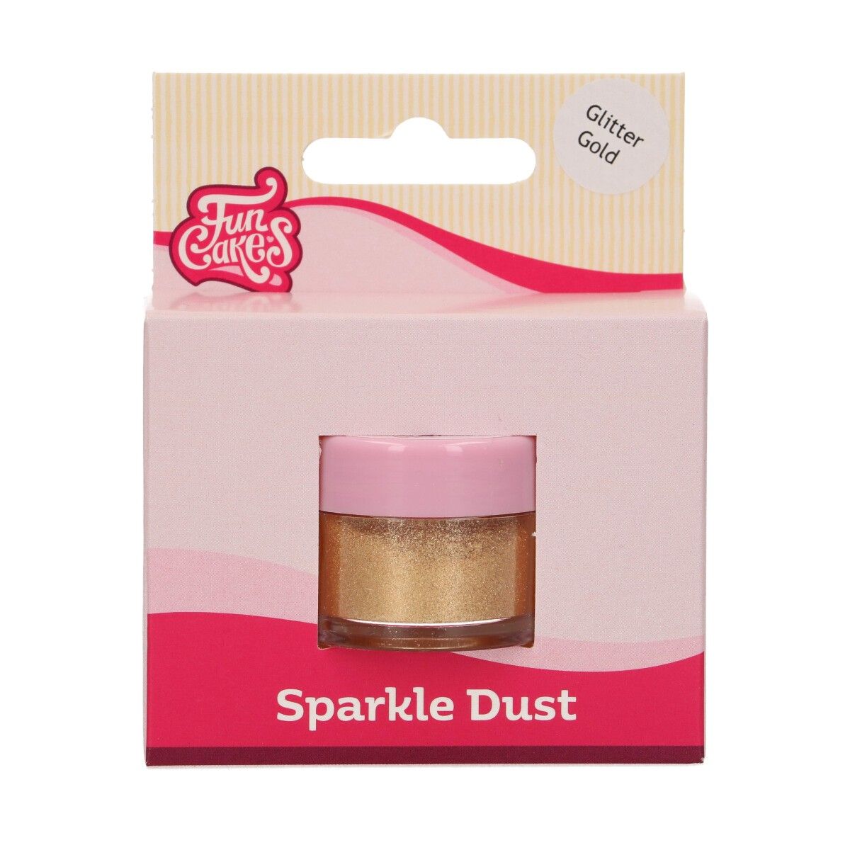 Jedlá glitrová perleťová farba Glitter Gold 3,5g, FunCakes, F41000