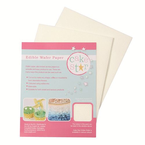 Jedlý oplátkový papier biely 12ks, 75149, Cake Star Edible Wafer Paper -White-