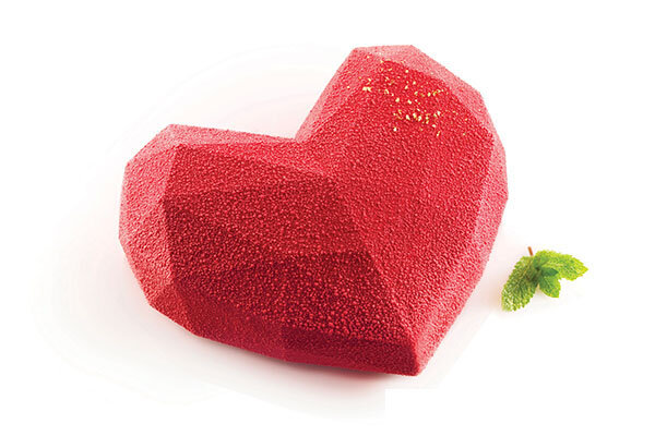 Silikónová forma 3D geometrické srdce Amore Origami, Silikomart, SP30366