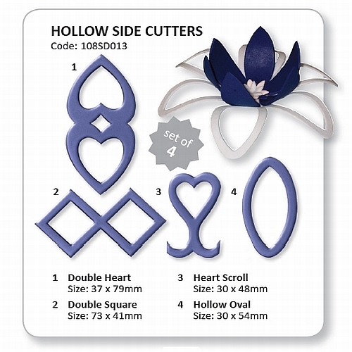 JEM - Hollow Cake Side Cutters Set 4