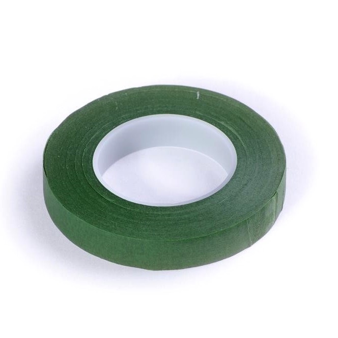Floristická páska zelená 12mm x 27,4 m, Dekofee Floral Tape Middle Green, DF0731