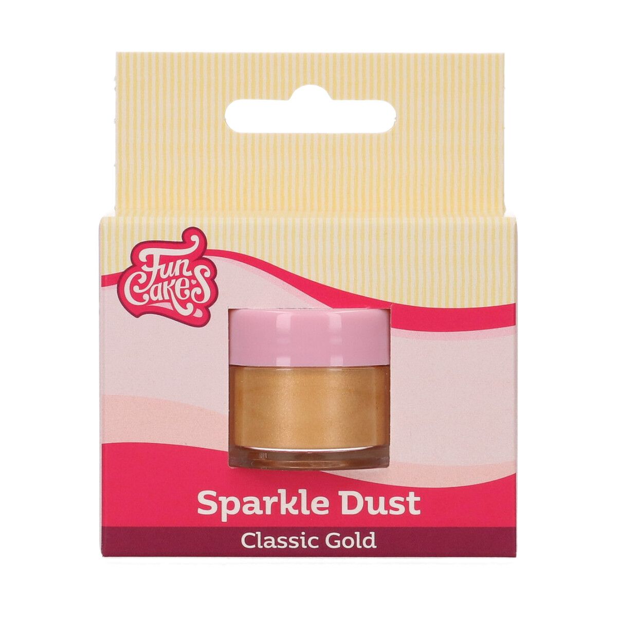 Jedlá glitrová perleťová farba Classic Gold 2,5g, FunCakes, F41130