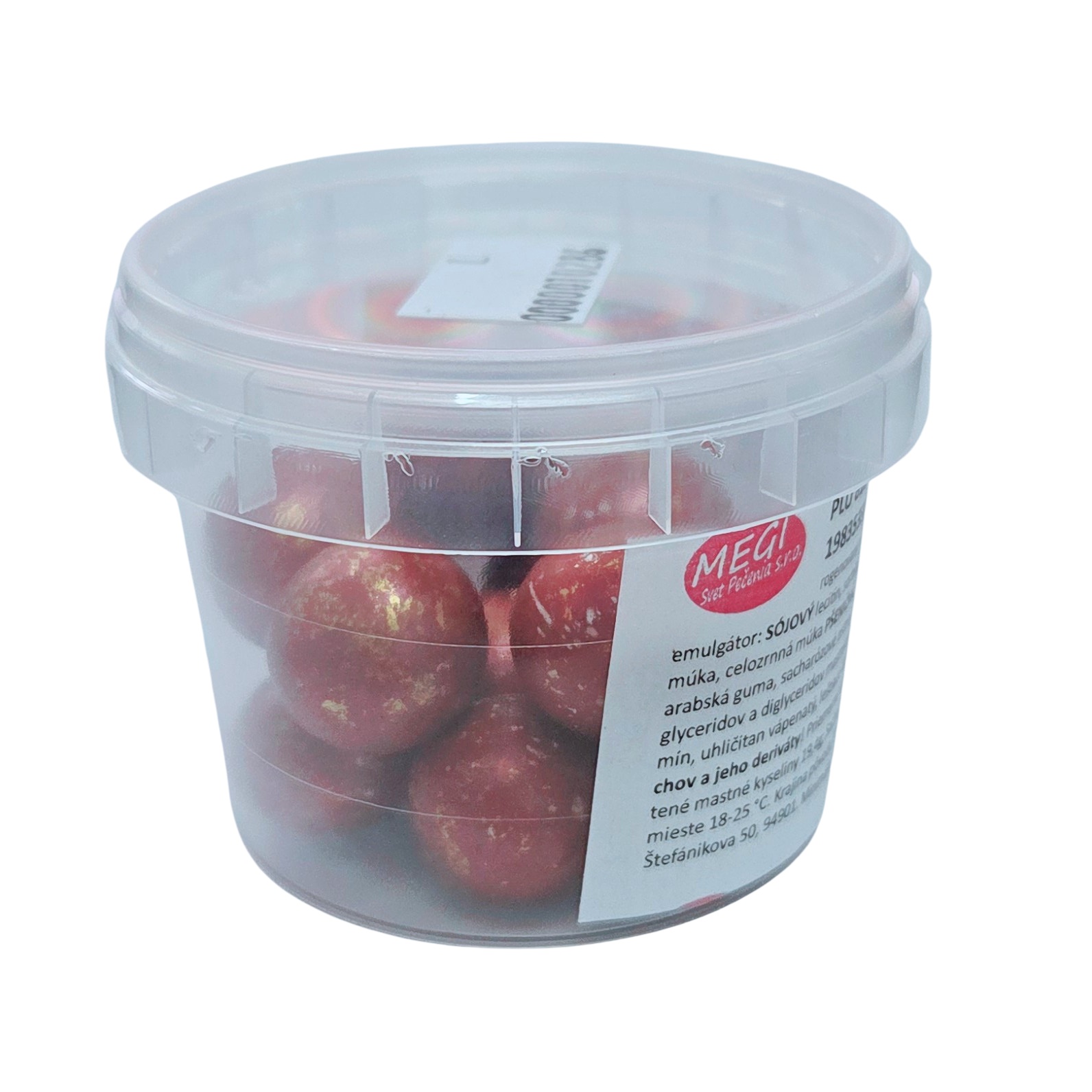 Perly obrie špliechané bordové čokoládové 40g - 198353370500 (splashed bordo)