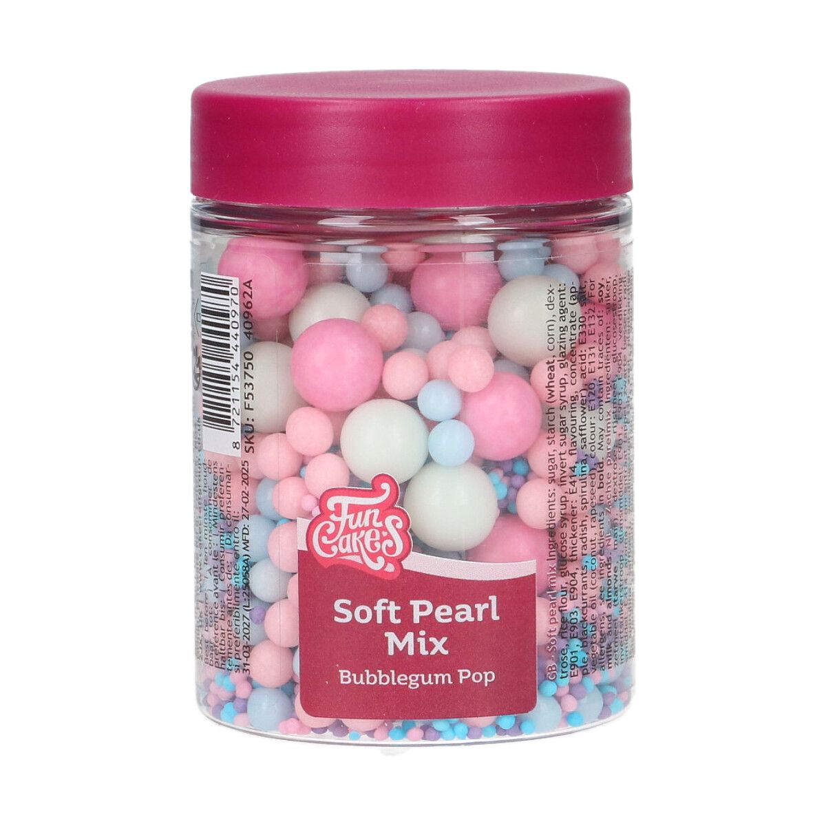 Posyp Fun Cakes - Soft Pearls Mix Bubblegum Pop 80g, F53750