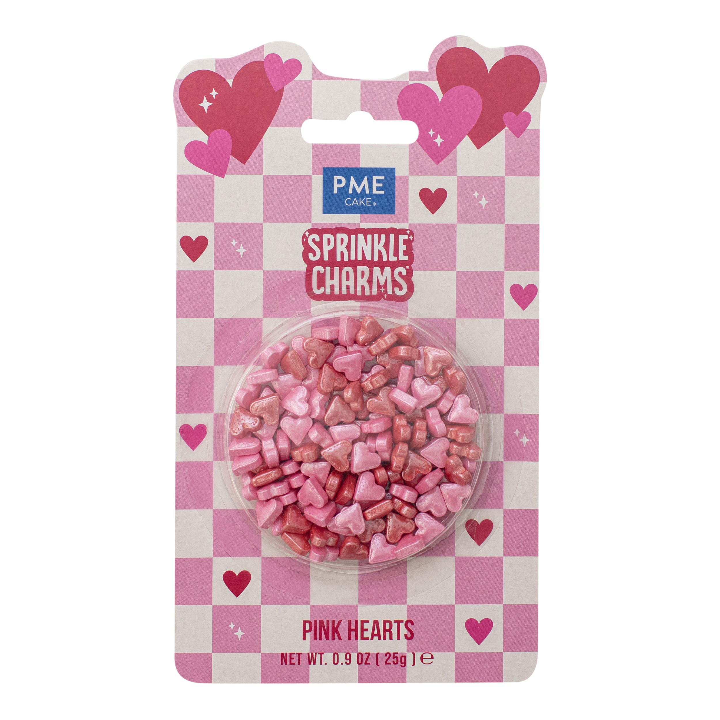 Posyp Ružové srdiečka (Pink Hearts) 25g, PME, SKB1009
