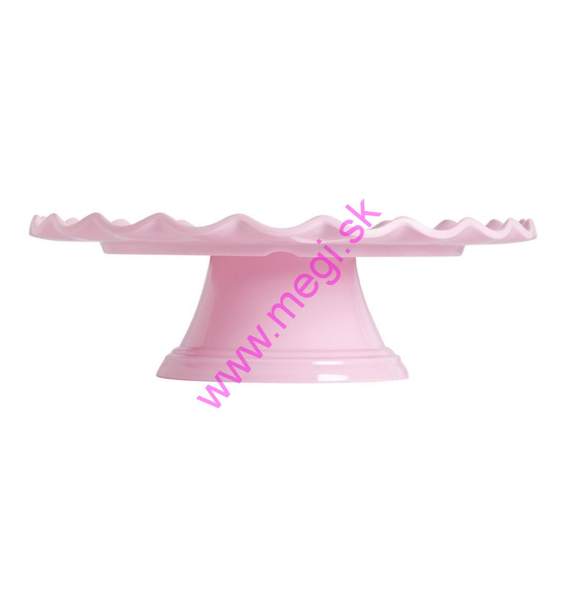 Stojan na tortu štandart vlnkový ružový, O 27,5 x 9 cm, LLC09, ALLC