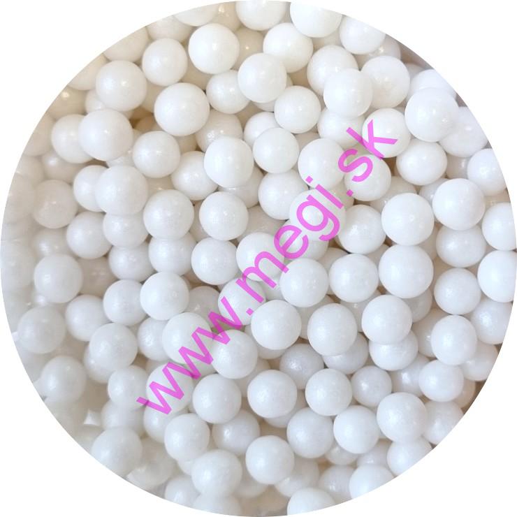 Cukrové guličky biele perleťové 5mm 50g, 620554.500.1