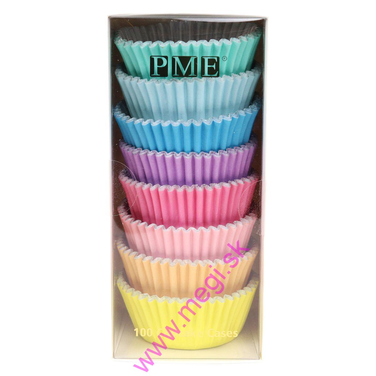 Cupcake košíky hliníkové Pastelové 50x28 mm, 100ks, PME, BC952