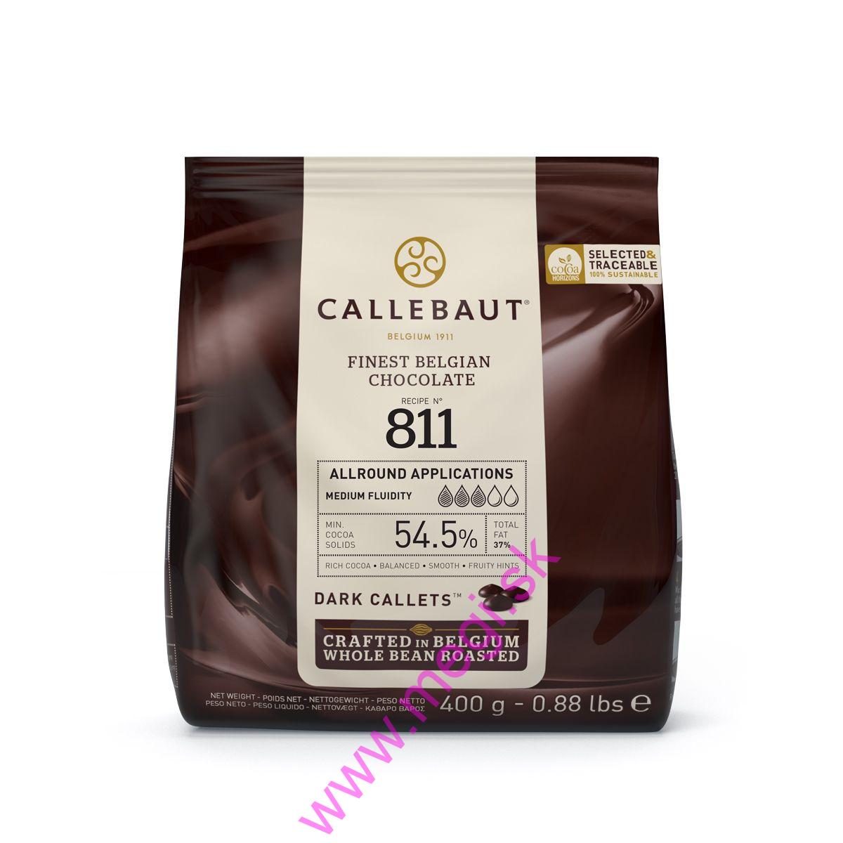 Horká čokoláda 54,5 % (811), 400g, Callebaut Chocolate Dark Callets