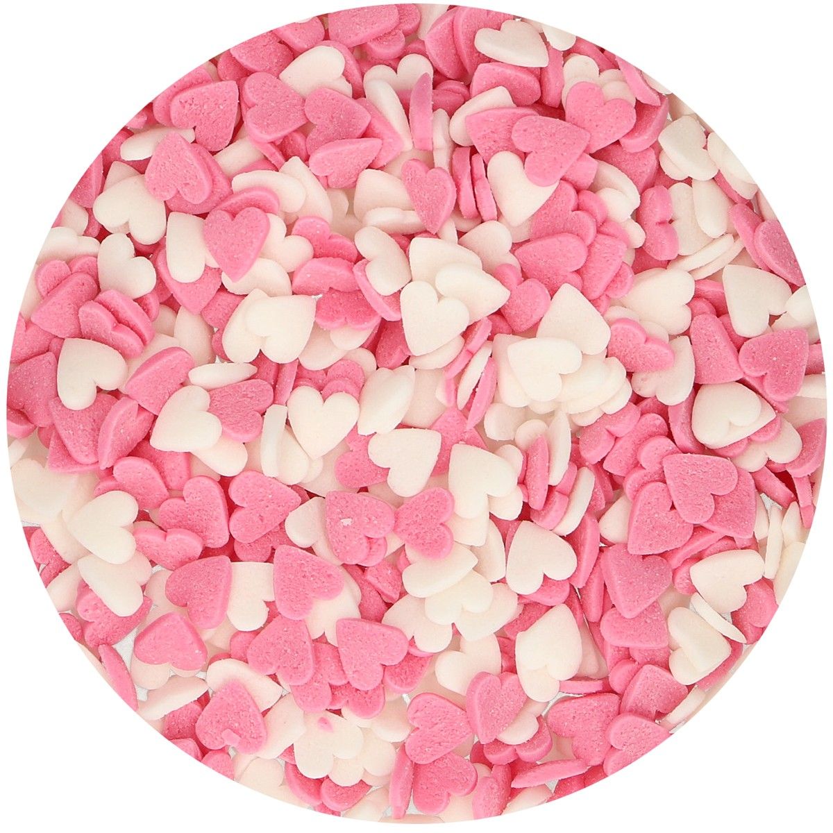 Posyp Fun Cakes - Mini srdiečka 60g, Mini Hearts Pink-White, F52025