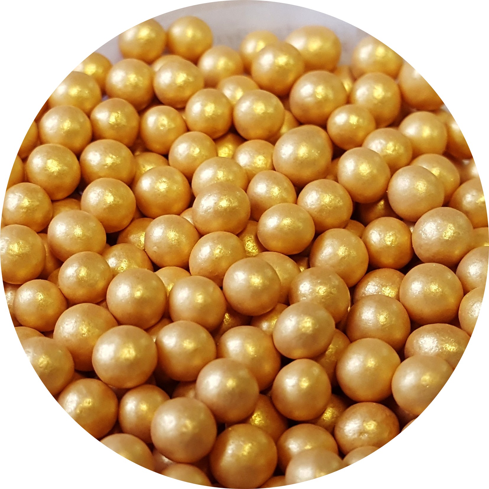 Cukrové perličky zlaté matné 50g 09925