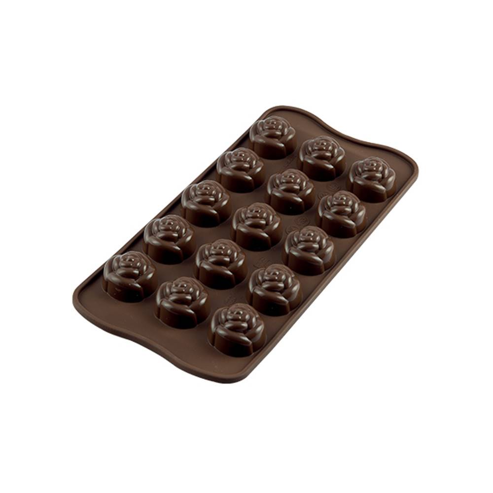 Silikónová forma na čokoládu - ROSE 7gx15ks