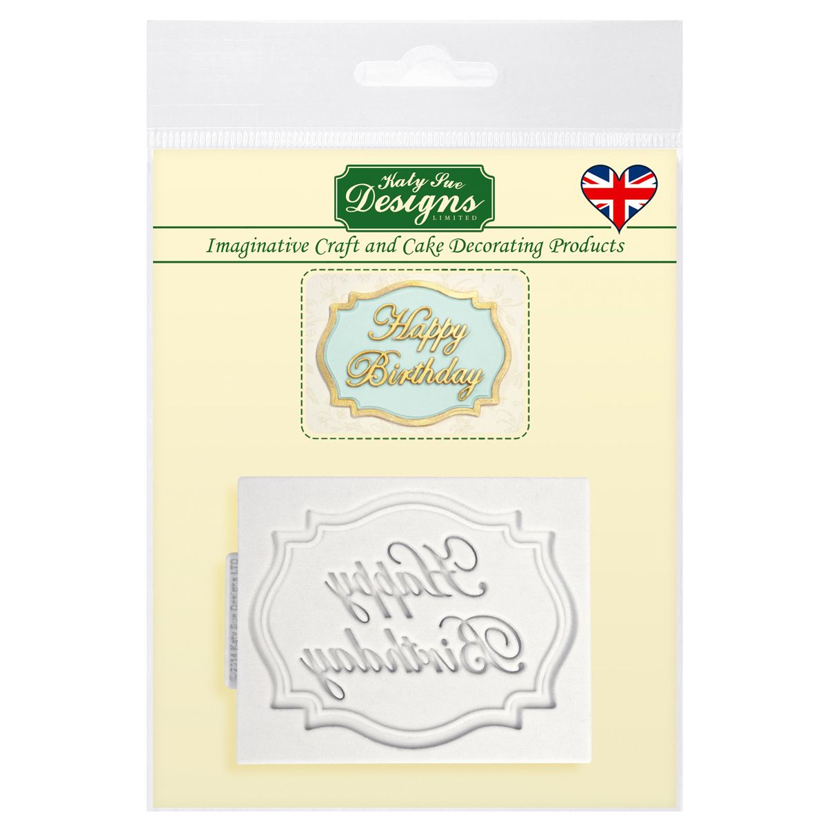 Forma Tabuľka Happy Birthday, CP0005 Katy Sue Mould Mini Plaque - Happy Birthday