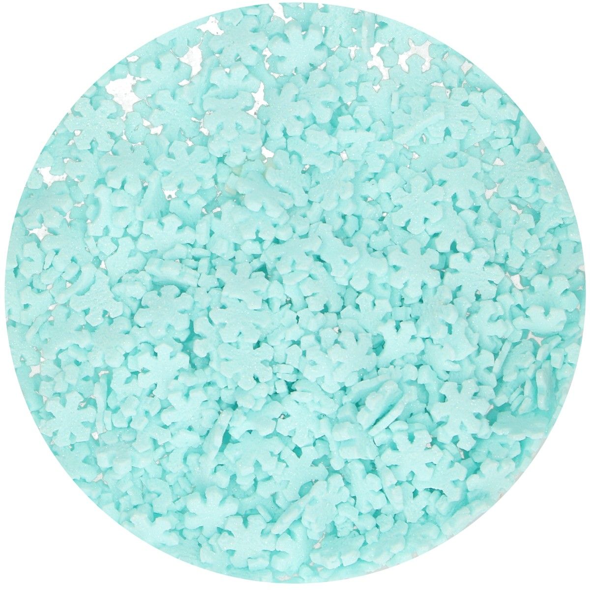 Posyp Fun Cakes - Glitrové vločky modré 50g, Glitter Snowflakes Blue, F52040