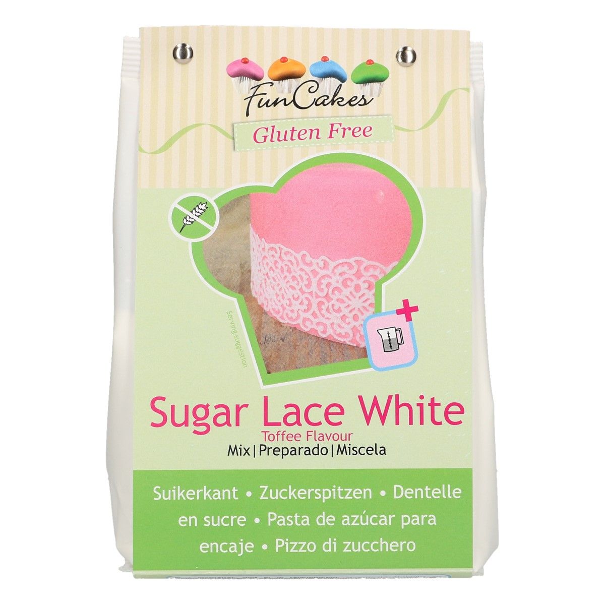 Cukrová čipka biela 400g, FunCakes Mix for Lace - White, Gluten Free