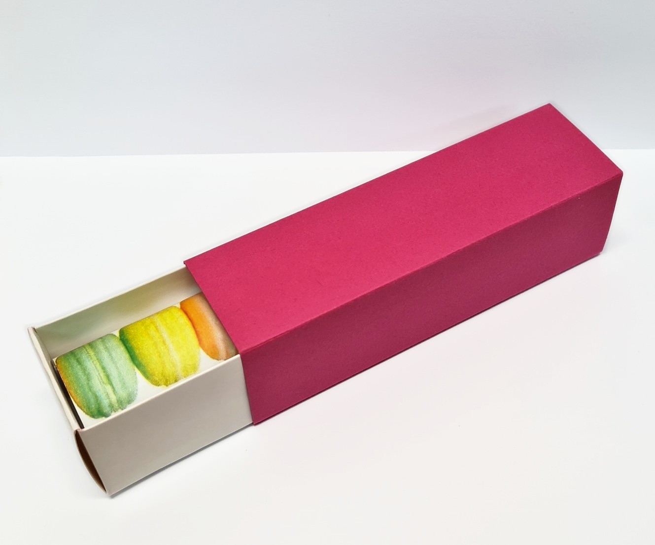 Krabička na makarónky, Ružová CK032, 160x45x45 mm
