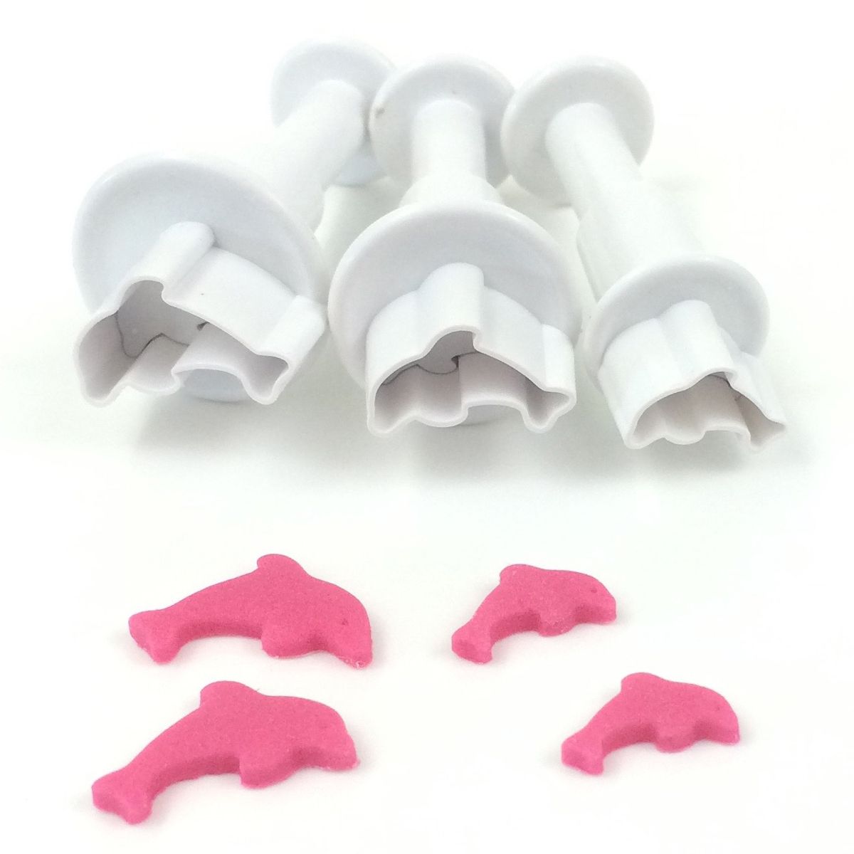 Dekofee Mini Plungers Dolphins set/3 DF0552, Vypichovačky mini delfíni