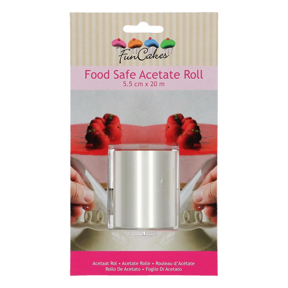 Acetate Roll 5,5 cm Fun Cakes, FC2125 - Páska na semifreda