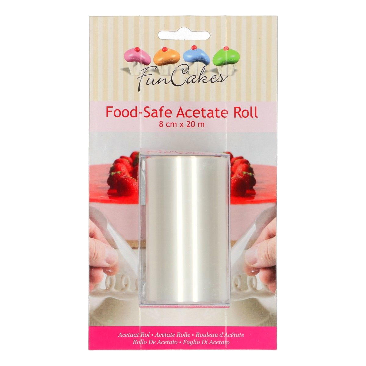 Acetate Roll 8 cm Fun Cakes, FC2120 - Páska na semifreda