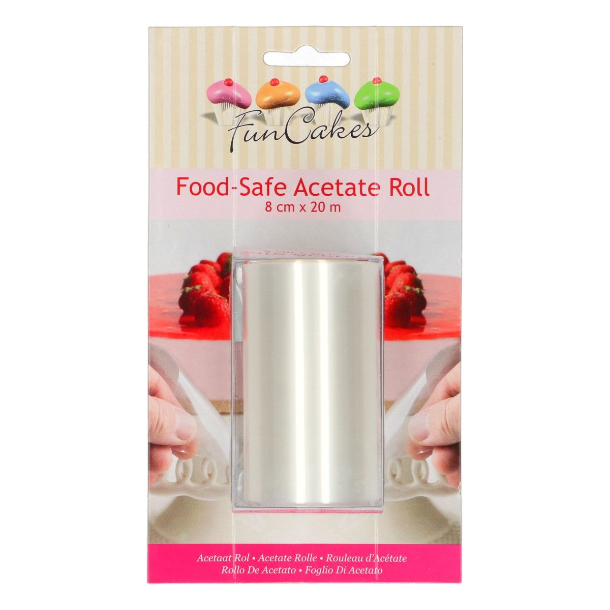 Acetate Roll 8 cm Fun Cakes, F83110 - Páska na semifreda