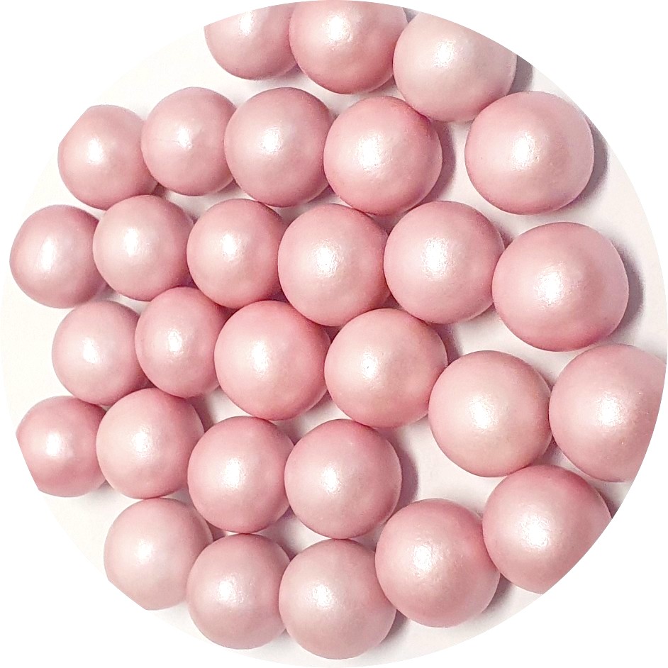 Perly obrie ružové čokoládové 40g