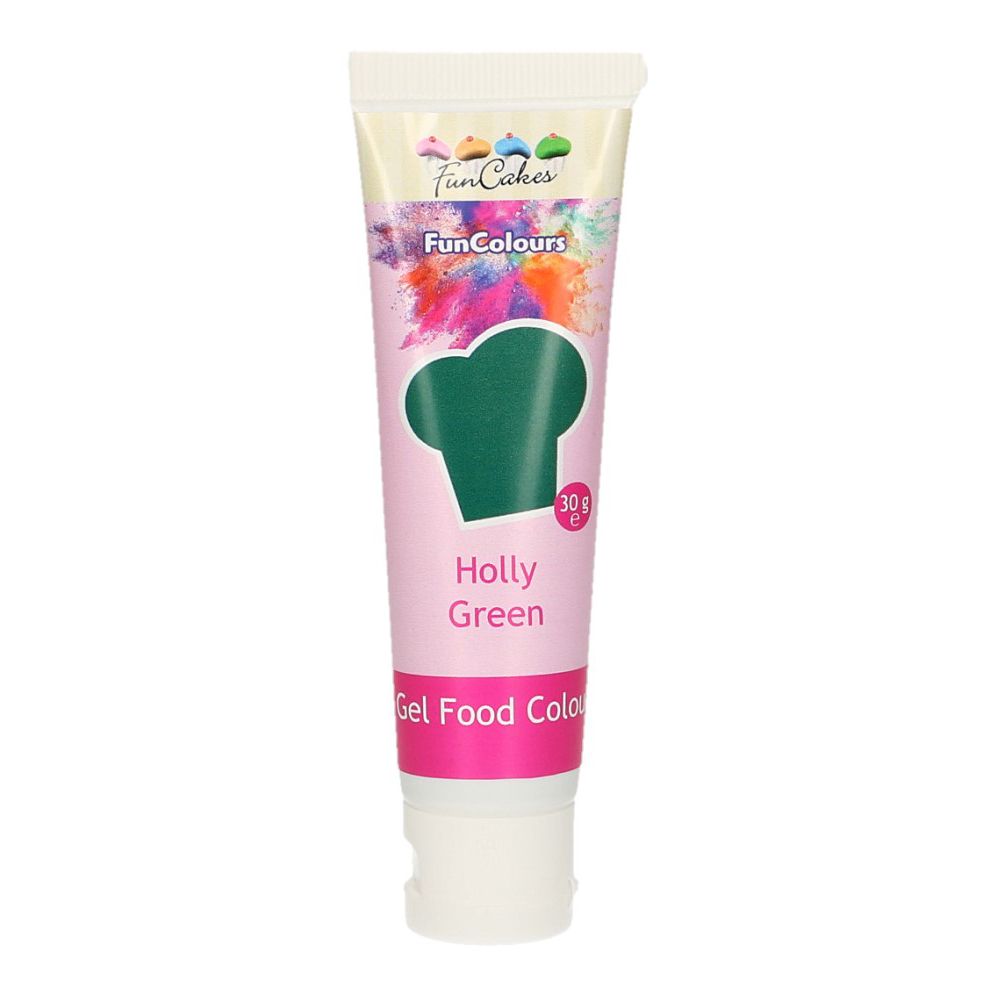 FunCakes jedlá farba gélová - Holly Green (Cesmínovo zelená) 30g, F44175