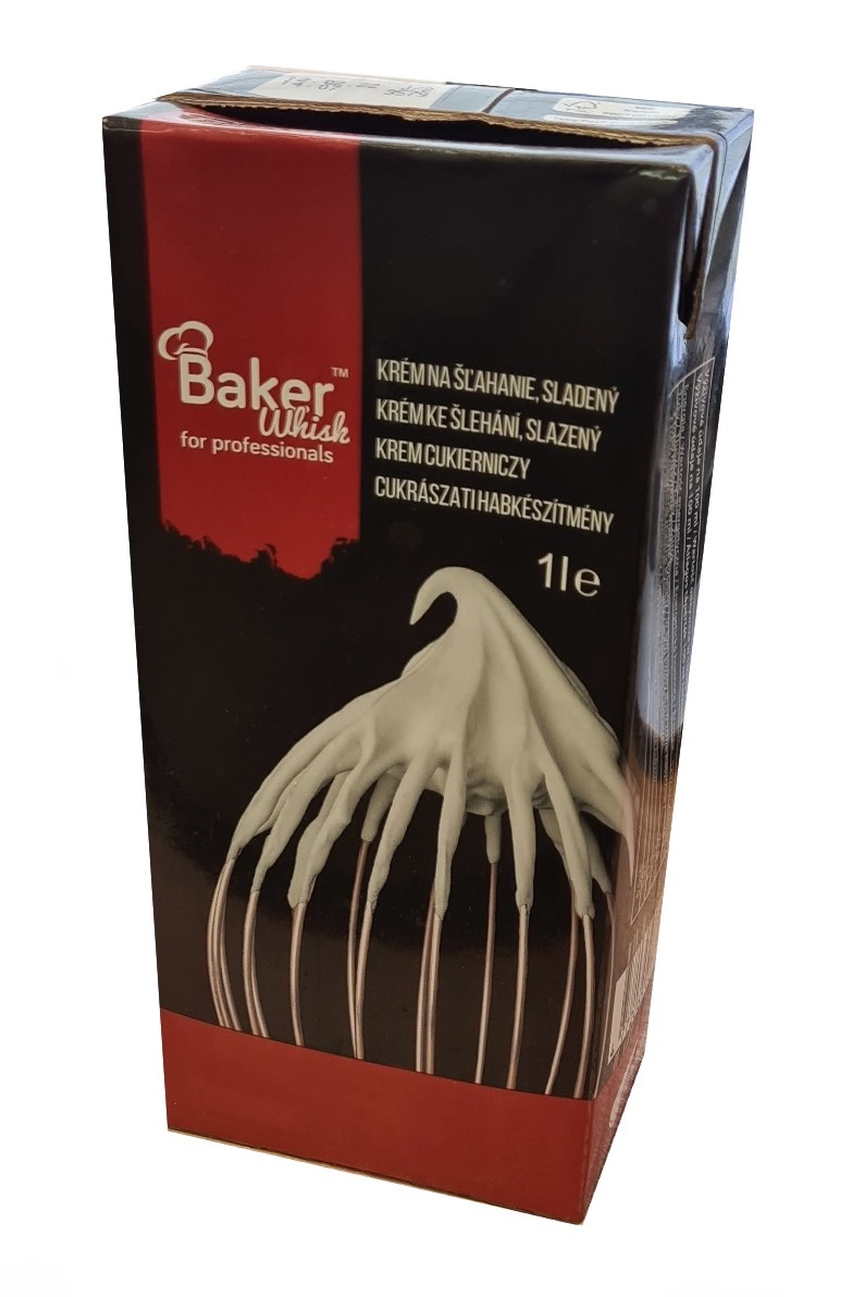Krém rastlinný Baker Whisk 1L sladený, (šľahačka) (Creme Patisserie)
