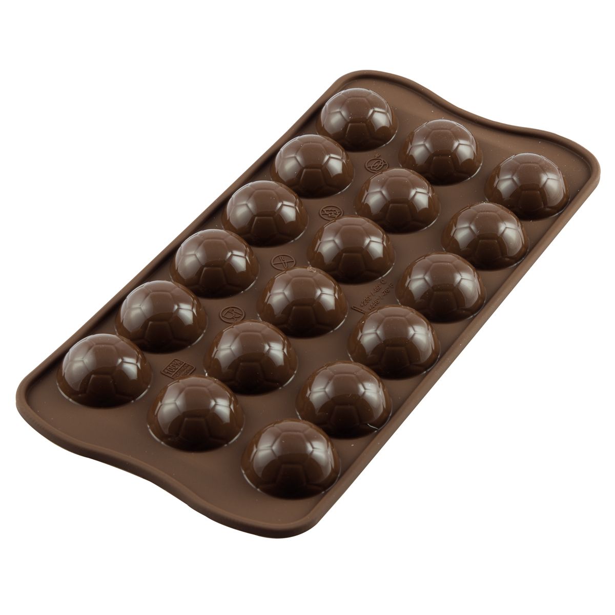 Silikónová forma na čokoládu - CHOCOGOAL 18ks, Silikomart, SCG34