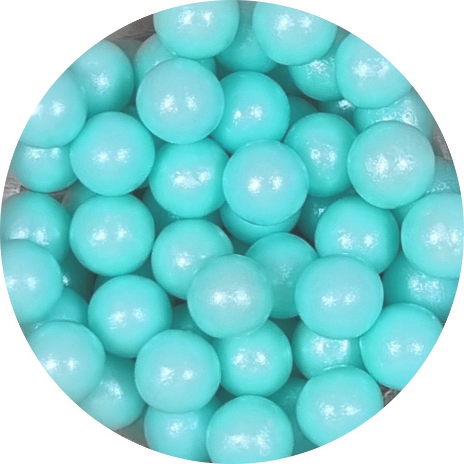 Perly cukrové 9mm modré perleťové, 50g, 25680C1