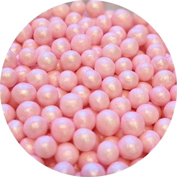 Perličky pastelové perleťové ružové 50g - 09725