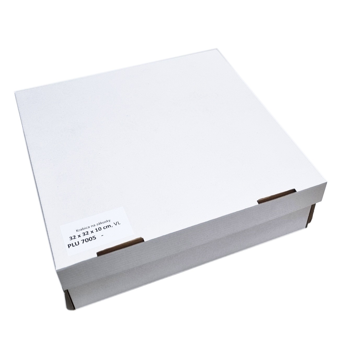 Krabica na zákusky biela 32x32x10 cm, VL