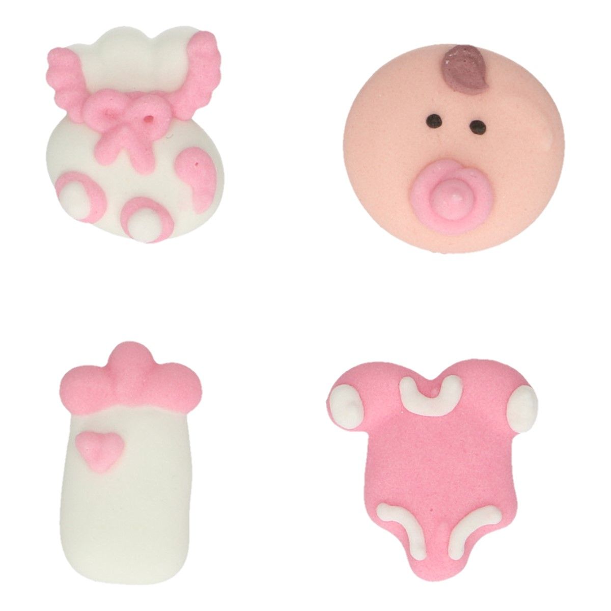 Cukrová dekorácia Baby Pink 12ks, FunCakes Sugar Decorations Baby Pink, F50105