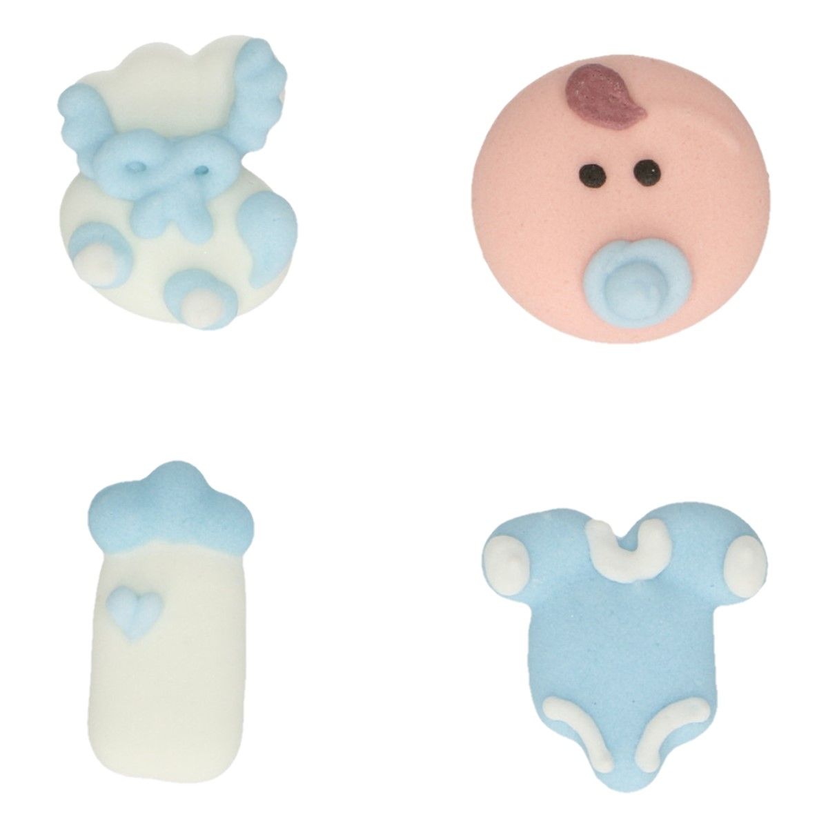 Cukrová dekorácia Baby Blue 12ks, FunCakes Sugar Decorations Baby Blue, F50100
