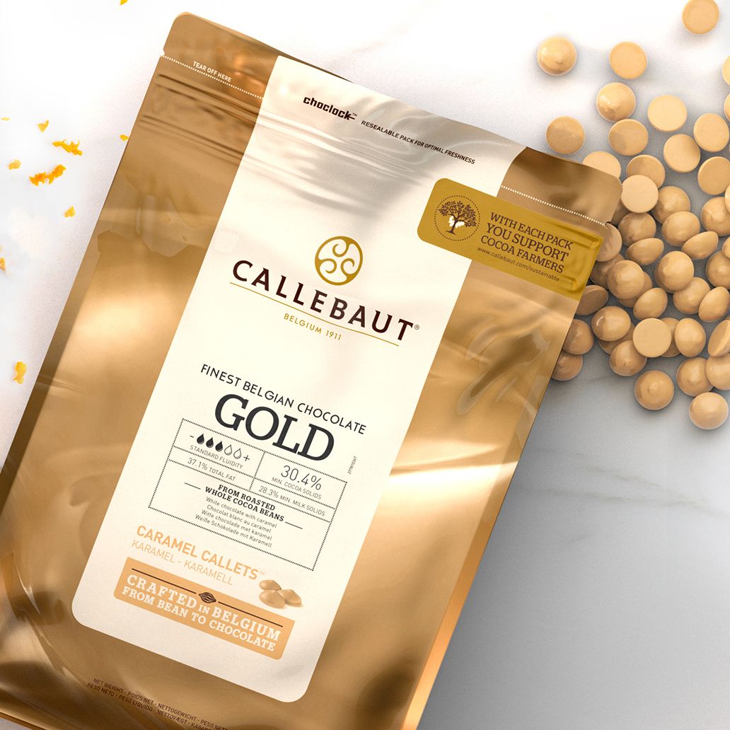 Callebaut čokoláda Zlatá 400g, CB645828, Callebaut Chocolate Callets - Gold