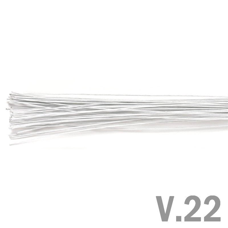 Aranžérsky drôtik biely v.22 (0,7mm), 20ks, L.36cm, 1385W, Culpitt