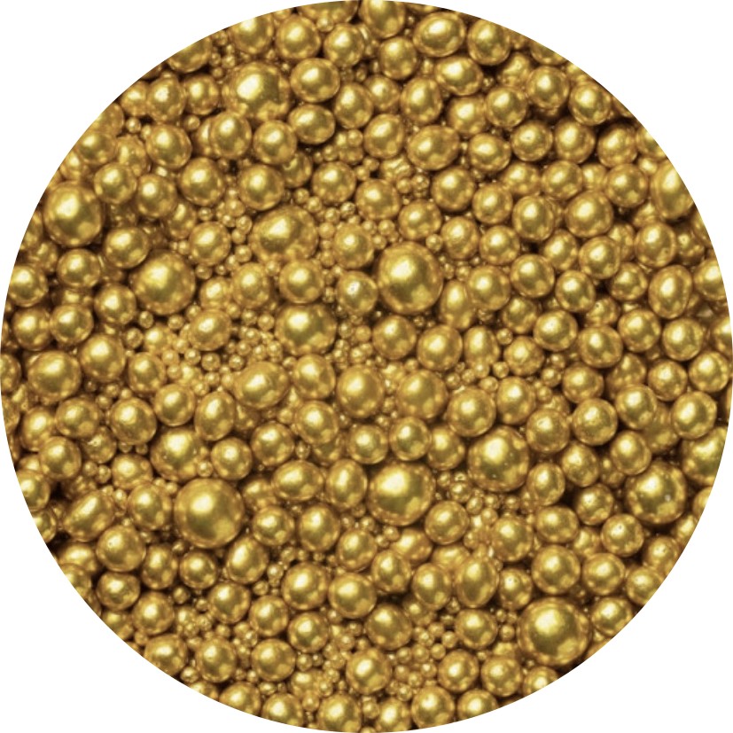 Posyp Perly metalické Antique Gold 70g, 3, 4 , 5, 7, 10 mm, SD pearls, 1003