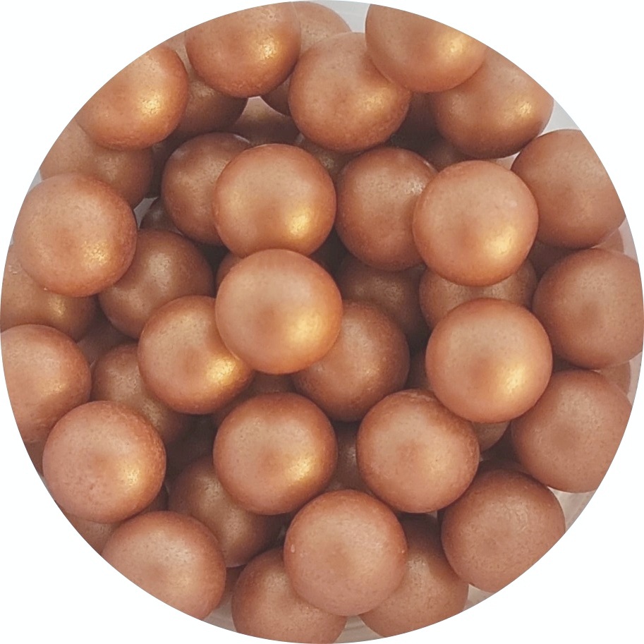 Čokoládové perly medené (COPPER) 9mm, 50g, 639754.551.1