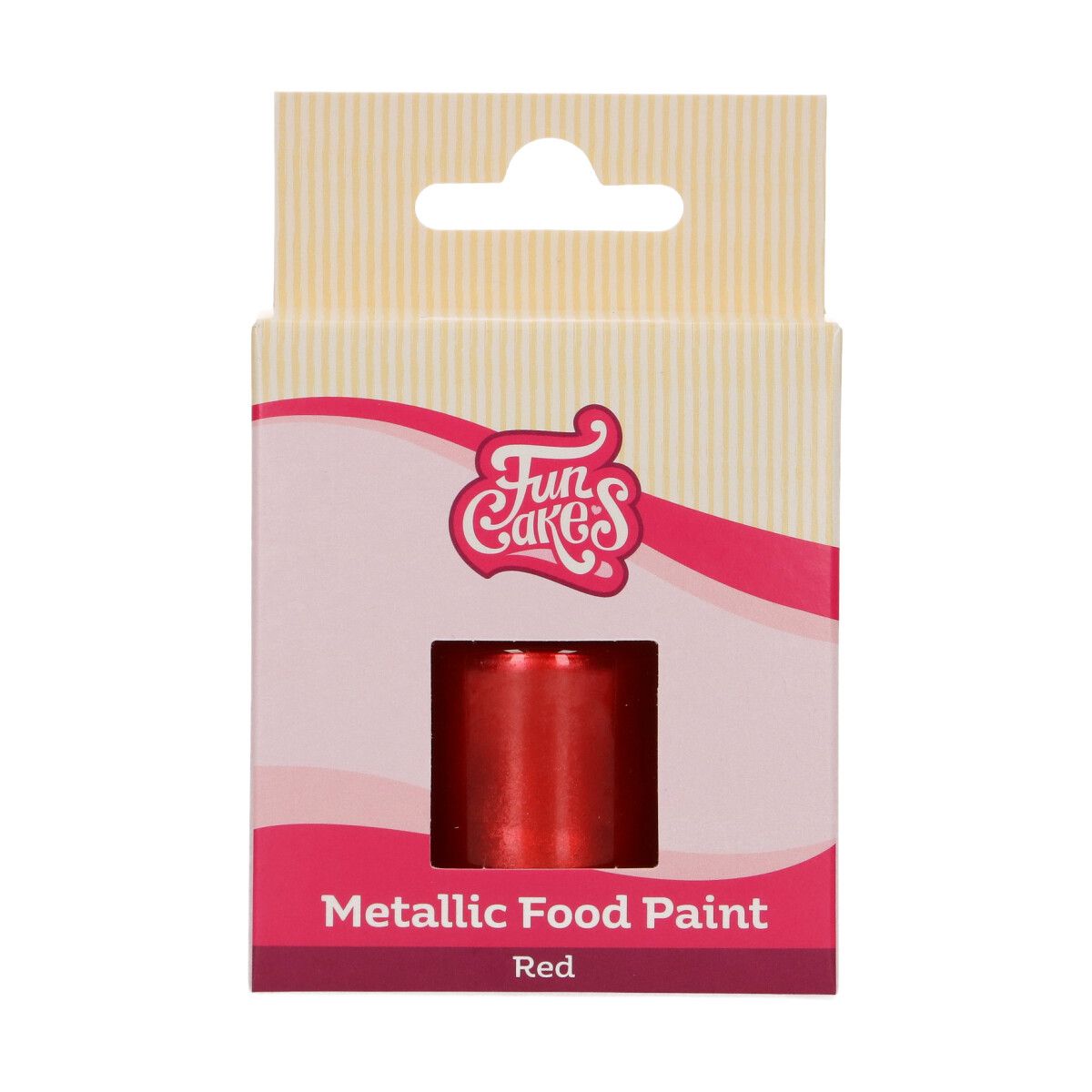Metalická potravinárska farba Red 30 ml, FunCakes, F45125