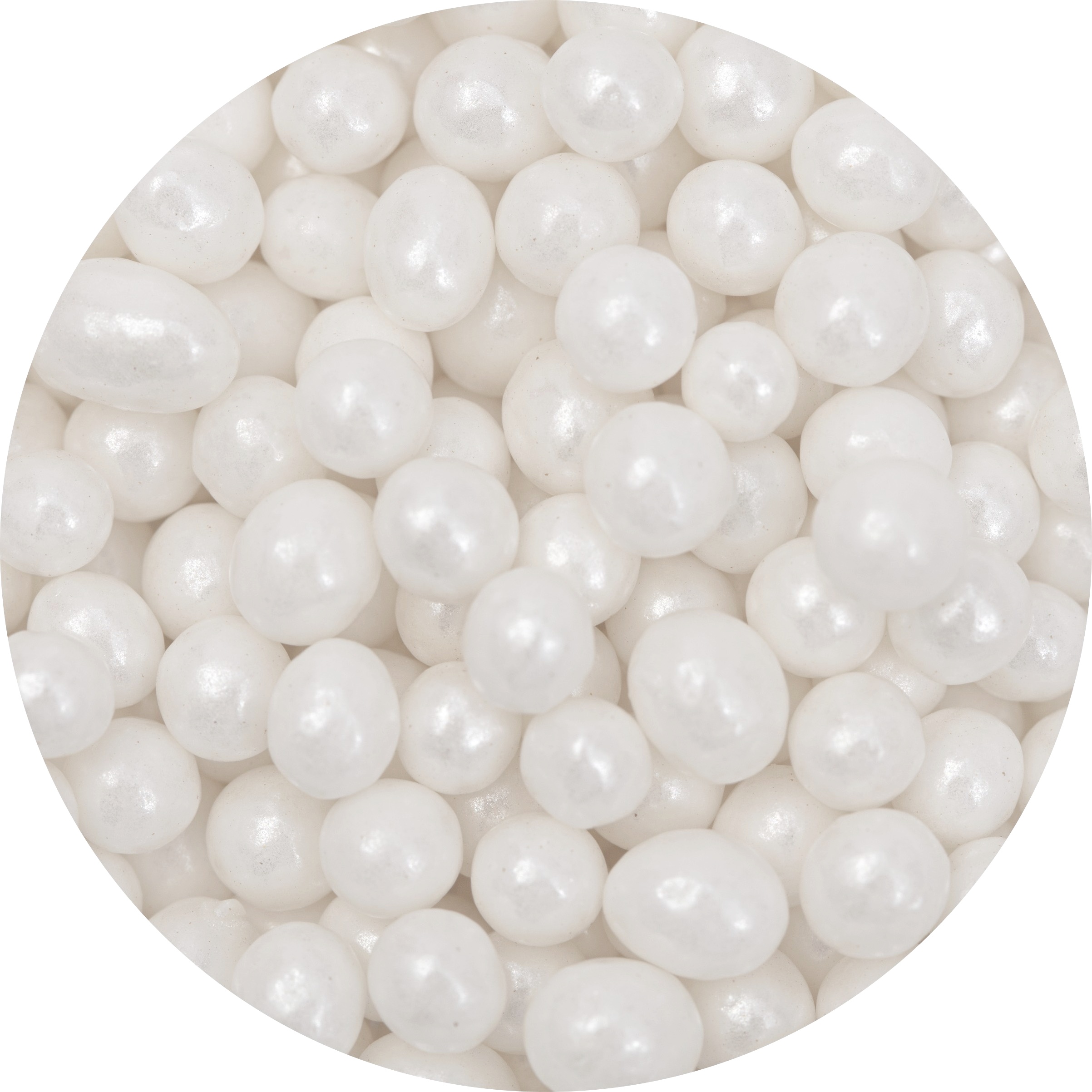 Posyp perlový - Brilantná biela 4mm, 74g, PME, SKKP101