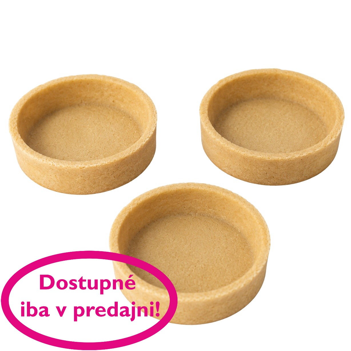 Tartaletka bezgluténová maslová 50x15 mm balená v blistri 192g (počet v jednom blistri 16ks)