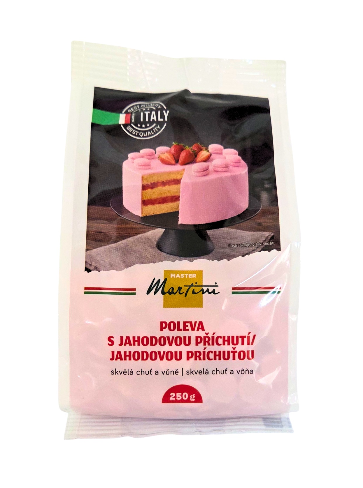 Poleva jahodová 250g Master Martini 
