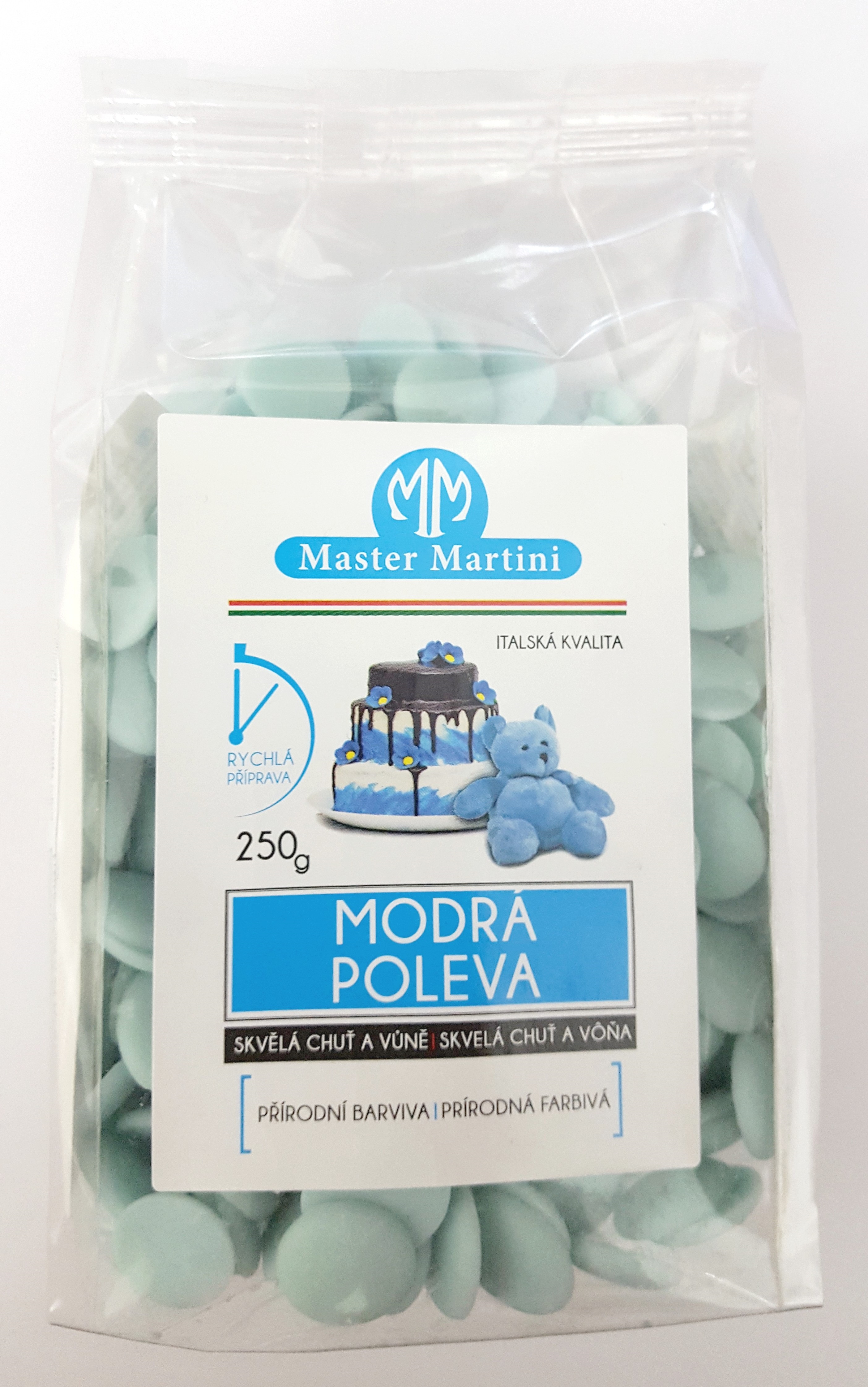 Poleva modrá 250g Master Martini