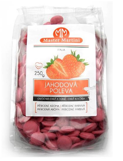 Poleva jahodová 250g Master Martini 