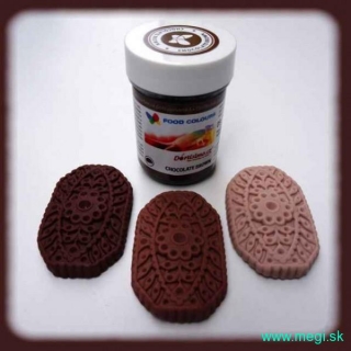 Gelová farba Chocolate Brown - Čokoládovo Hnedá 35g, Food Colours